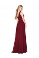 Purchase Soft Chiffon A-Line Sleeveless Burgundy Formal Dress