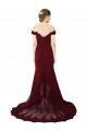 Purchase Stretch Crepe & Lace Mermaid Sweep Train Sleeveless V-Back Formal Evening Dress