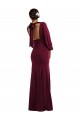 Purchase Stretch Crepe Trumpet Long Long Sleeves Open Back Formal Evening Dress