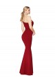 Purchase Stretch Crepe Mermaid Mermaid Sleeveless Burgundy Formal Evening Dress
