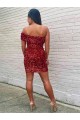 Purchase Velvet Sequin Short Sleeveless Prom Dress
