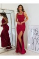 Purchase Velvet Sequin Sheath Long Sleeveless Prom Dress