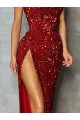 Purchase Velvet Sequin Sheath Long Sleeveless Evening Gown