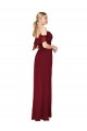 Purchase Soft Chiffon Trumpet Long Cold Shoulder V-Back Formal Evening Dress