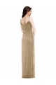 Purchase Stretch Velvet Sheath Long Sleeveless Black Tie Evening Dress