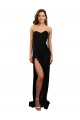 Purchase Stretch Crepe Column Long Sleeveless Low Back Formal Evening Dress