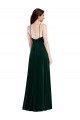 Purchase Stretch Velvet A-Line Long Sleeveless Front Slit Prom Dresses