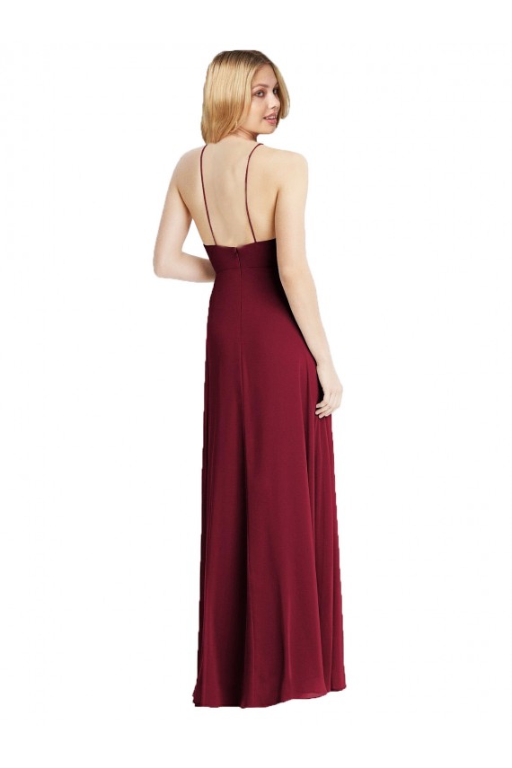 Purchase Soft Chiffon A-Line Sleeveless Dark Green Semi Formal Evening Dress