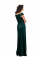 Purchase Stretch Velvet A-Line Long Cap Sleeves Formal Evening Dress