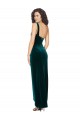 Purchase Stretch Velvet Sheath Long Sleeveless Low Back High Low Evening Dress