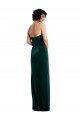 Purchase Stretch Velvet Sheath Long Sleeveless Low Back Black Tie Evening Dress