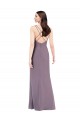 Purchase Soft Chiffon Column Long Sleeveless Criss Cross Open Back Formal Evening Dress
