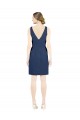 Purchase Satin A-Line Knee Length Sleeveless Open Back Evening Dress
