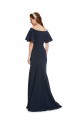 Purchase Stretch Crepe Mermaid Short Sleeves Long Evening Dress