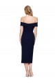 Purchase Stretch Crepe Mermaid Midi Length Sleeveless Formal Evening Dress