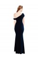 Purchase Stretch Crepe Mermaid Long Sleeveless One Shoulder Prom Dresses