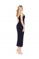 Purchase Stretch Crepe Mermaid Knee Length Sleeveless V-Back Formal Dress