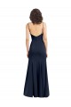 Purchase Stretch Crepe Sheath Long Sleeveless Low Back Formal Dress