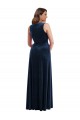 Purchase Stretch Velvet Sheath Long Sleeveless Plus Size Formal Evening Dress