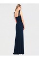 Purchase Stretch Crepe Trumpet Trumpet Sleeveless Dark Navy Semi Formal Evening Dress