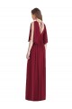 Purchase Soft Chiffon Trumpet Long Sleeveless Tie Back Semi Formal Evening Dress