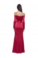 Purchase Stretch Satin Sheath Long Long Sleeves Formal Evening Dress