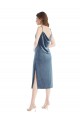 Purchase Stretch Velvet Sheath Long Sleeveless Semi Formal Evening Dress