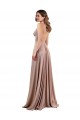 Purchase Spandex A-Line Long Sleeveless Low Back Black Tie Evening Dress
