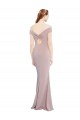 Purchase Stretch Crepe Mermaid Long Sleeveless Off the Shoulder Keyhole Back Prom Dresses