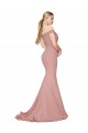 Purchase Stretch Crepe Mermaid Sweep Train Sleeveless Formal Evening Dress