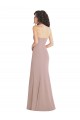 Purchase Stretch Crepe Mermaid Long Sleeveless Dusty Pink Formal Dress