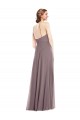Purchase Soft Chiffon A-Line Sleeveless Dusty Rose Formal Evening Dress