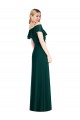 Purchase Soft Chiffon Trumpet Long Cold Shoulder Ever Green Evening Dresses