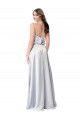 Purchase Silky Satin A-Line Long Sleeveless Low Back Formal Evening Dress