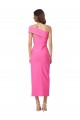 Purchase Stretch Crepe Sheath Midi Length Sleeveless Formal Evening Dress