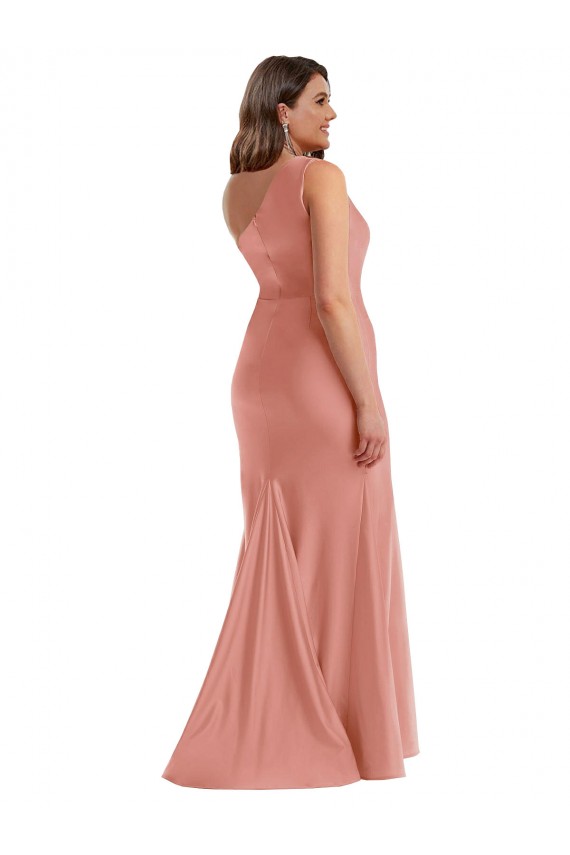 Purchase Silky Satin Mermaid Long Sleeveless Black Tie Plus Size Evening Dress