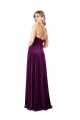 Purchase Stretch Velvet A-Line Long Sleeveless Criss Cross Back Formal Evening Dress