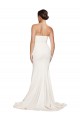 Purchase Stretch Satin Mermaid Sweep Train Sleeveless Low Back Formal Evening Dress