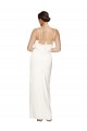 Purchase Stretch Satin Sheath Long Sleeveless Low Back Side Slit Prom Dresses