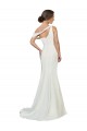 Purchase Stretch Crepe Sheath Sweep Train Sleeveless Formal Evening Dress