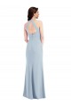 Purchase Stretch Crepe A-Line Long Sleeveless Halter Neck Open Back Prom Dresses
