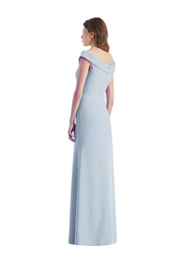 Purchase Stretch Crepe A-Line Long Sleeveless Black Tie Evening Dress