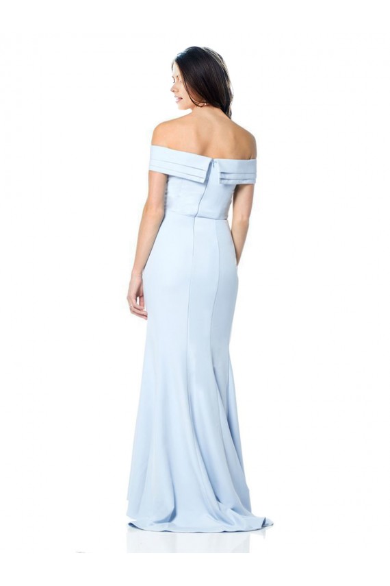 Purchase Stretch Crepe Mermaid Long Sleeveless Light Sky Blue Prom Dresses
