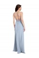 Purchase Stretch Crepe Sheath Long Sleeveless Criss Cross Open Back Formal Evening Dress