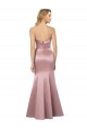Purchase Satin Sheath Long Sleeveless Low Back Formal Evening Dress