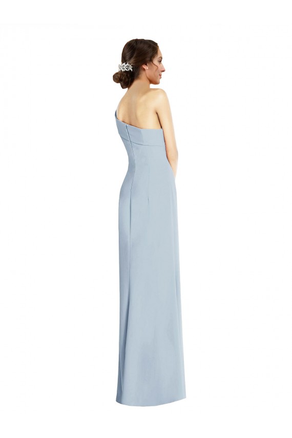Purchase Stretch Crepe Trumpet Trumpet Sleeveless Light Sky Blue Formal Evening Dress