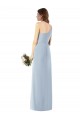 Purchase Stretch Crepe Trumpet Long Sleeveless Light Sky Blue Semi Formal Evening Dress