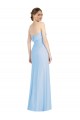 Purchase Soft Chiffon Trumpet Long Sleeveless Low Back Black Tie Evening Dress