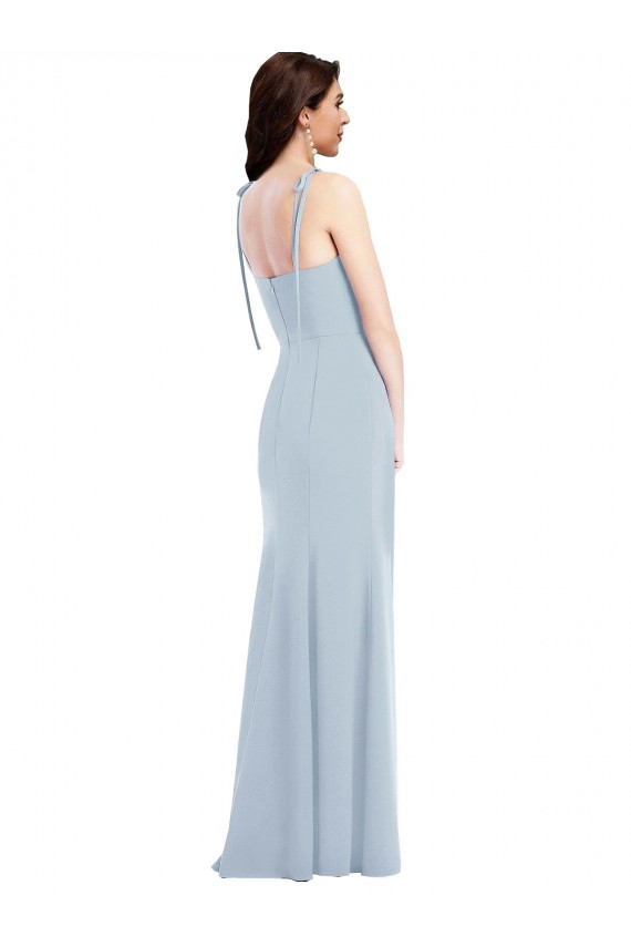 Purchase Stretch Crepe Trumpet Long Sleeveless Low Back Evening Gown