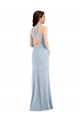 Purchase Stretch Crepe Trumpet Long Sleeveless Criss Cross Back Evening Dress